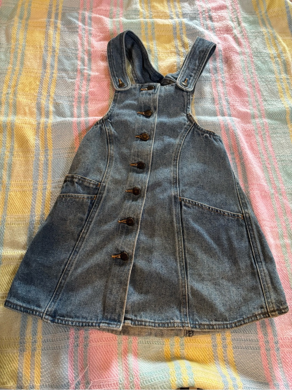 🔴 vintage size 6 denim jean button up dress 100% cotton